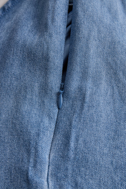 Clémence - Ärmellose Bluse mit Halterkragen und Knoten-Detail für Frauen