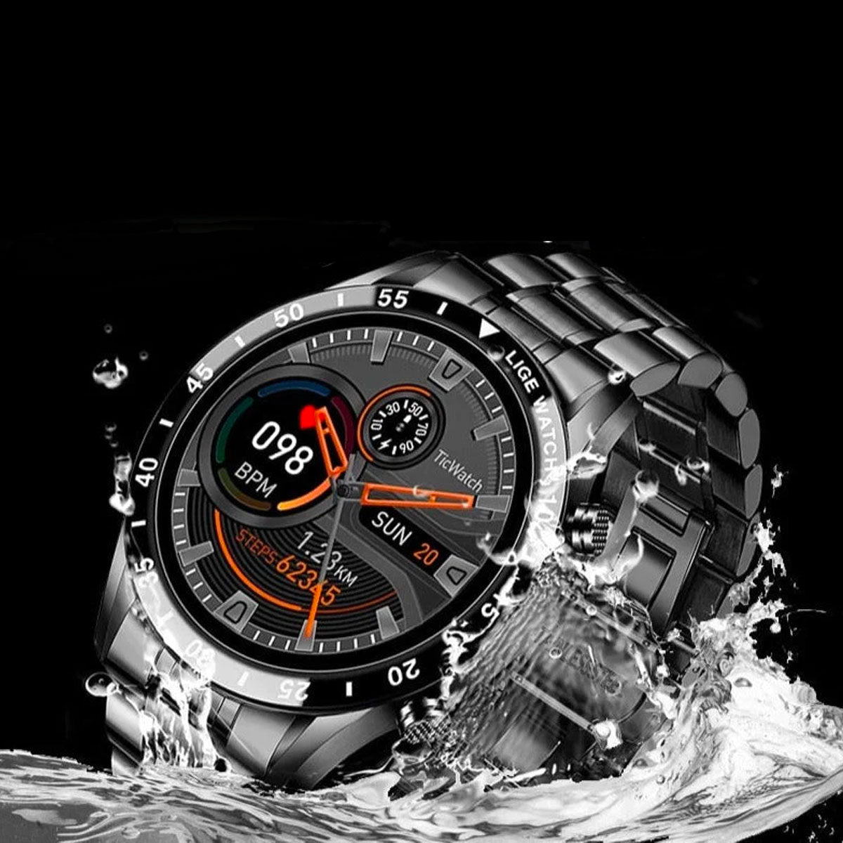 ChronoVivant - Luxuriöse Smartwatch für Herren | Multisport-Modus | Gesundheitsüberwachung