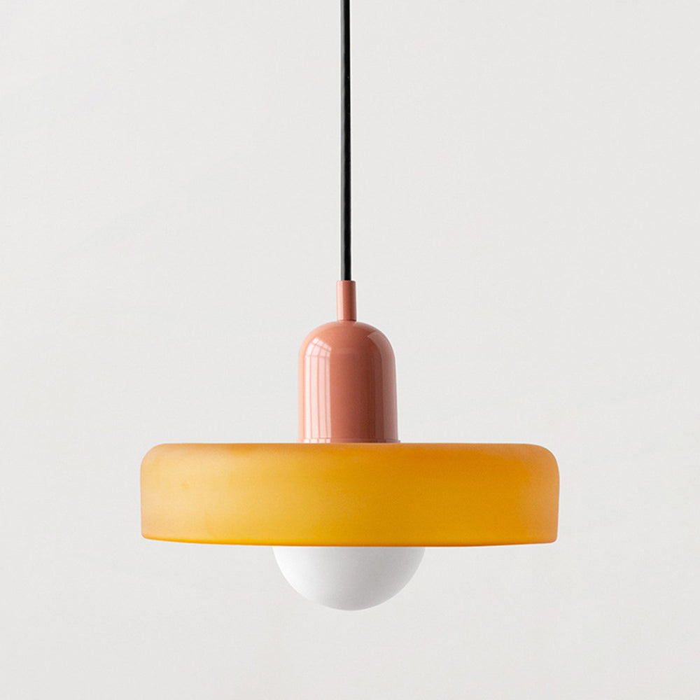 VerreLume - Hängelampe im Bauhaus-Stil aus farbigem Glas