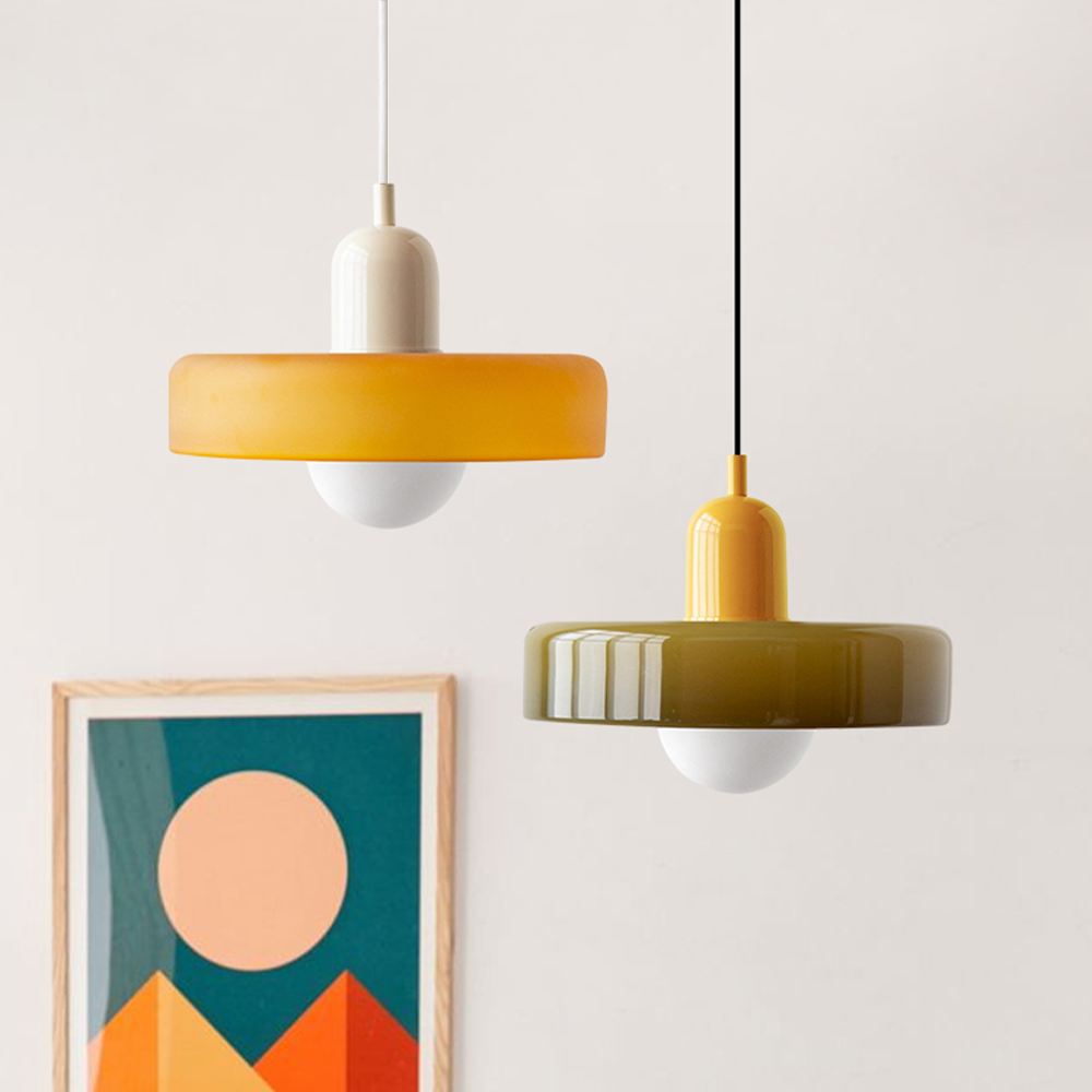 VerreLume - Hängelampe im Bauhaus-Stil aus farbigem Glas