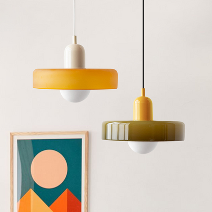 VerreLume - Hängelampe im Bauhaus-Stil aus farbigem Glas