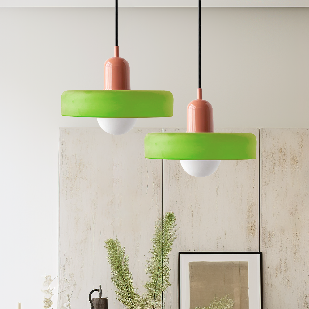 VerreLume - Hängelampe im Bauhaus-Stil aus farbigem Glas