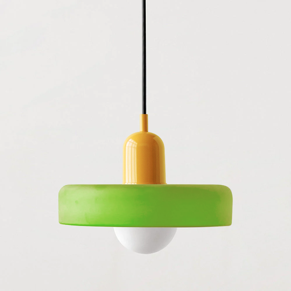 VerreLume - Hängelampe im Bauhaus-Stil aus farbigem Glas