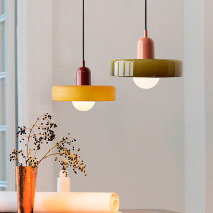 VerreLume - Hängelampe im Bauhaus-Stil aus farbigem Glas