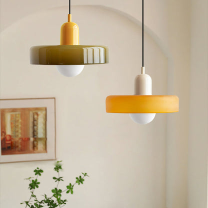 VerreLume - Hängelampe im Bauhaus-Stil aus farbigem Glas