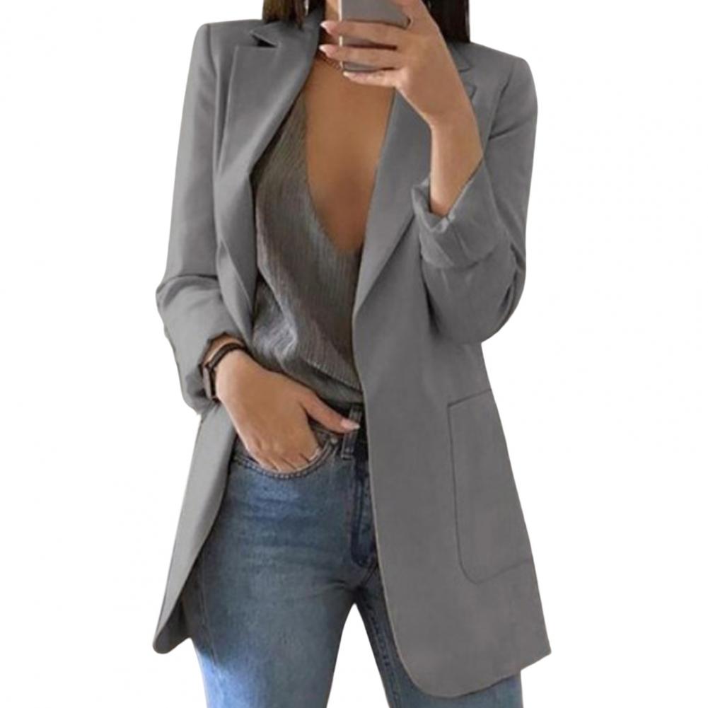 Eleganter Longblazer für Damen – Moderner Business Blazer mit offener Front