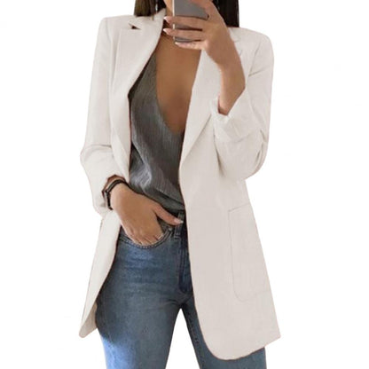 Eleganter Longblazer für Damen – Moderner Business Blazer mit offener Front