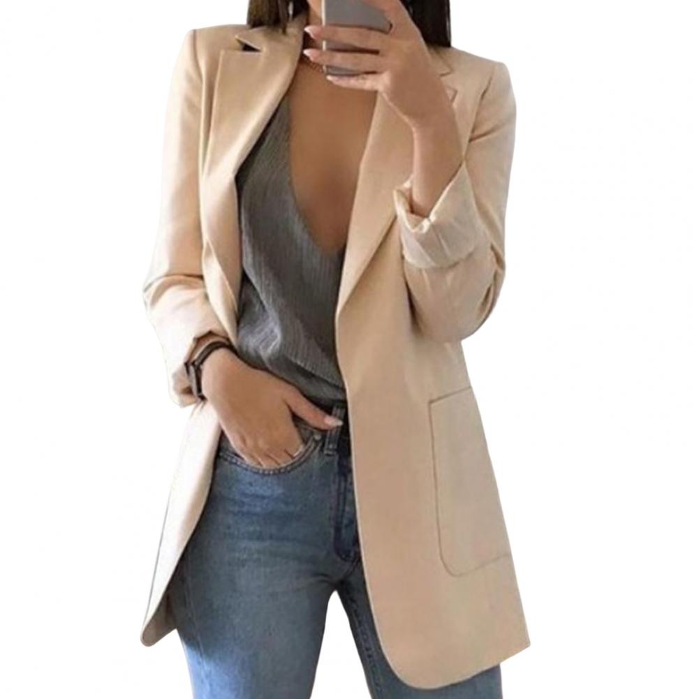 Eleganter Longblazer für Damen – Moderner Business Blazer mit offener Front