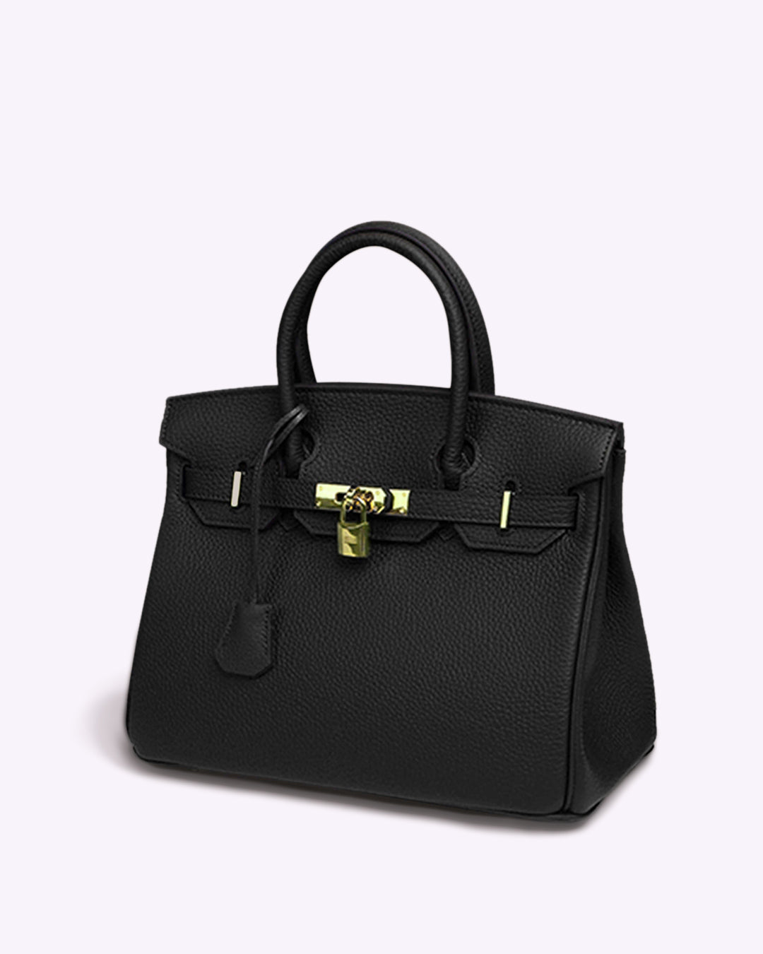 Salomé - Mirabella – Subtiler Luxus-Handtasche aus veganem Leder mit goldenen Details, einfarbig