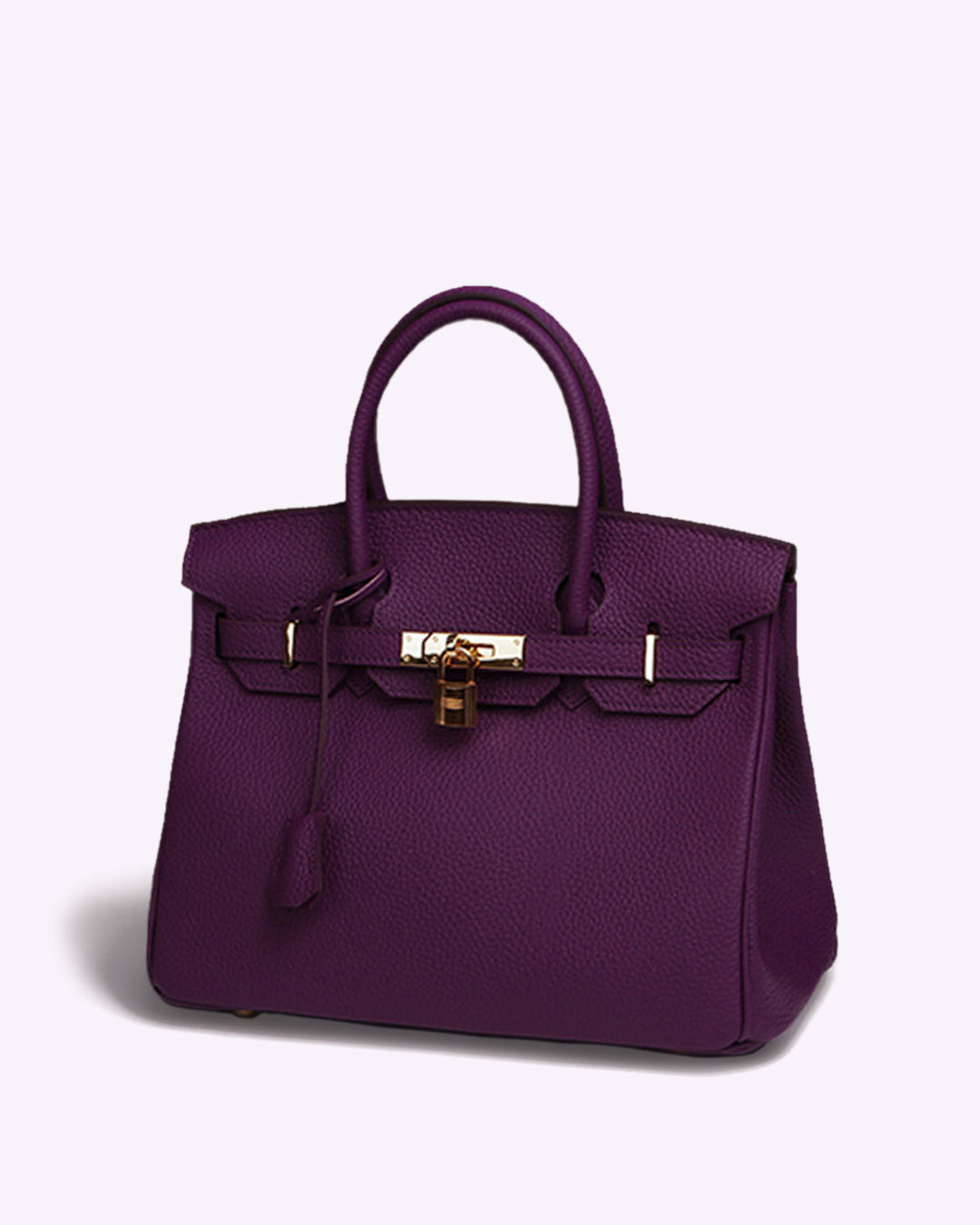 Salomé - Mirabella – Subtiler Luxus-Handtasche aus veganem Leder mit goldenen Details, einfarbig