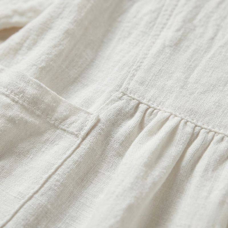 Leichtes Midi Leinenkleid mit Taschen – Luftig & Bequem für Damen
