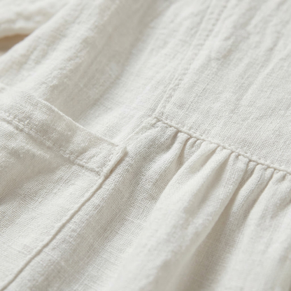 Leichtes Midi Leinenkleid mit Taschen – Luftig & Bequem für Damen