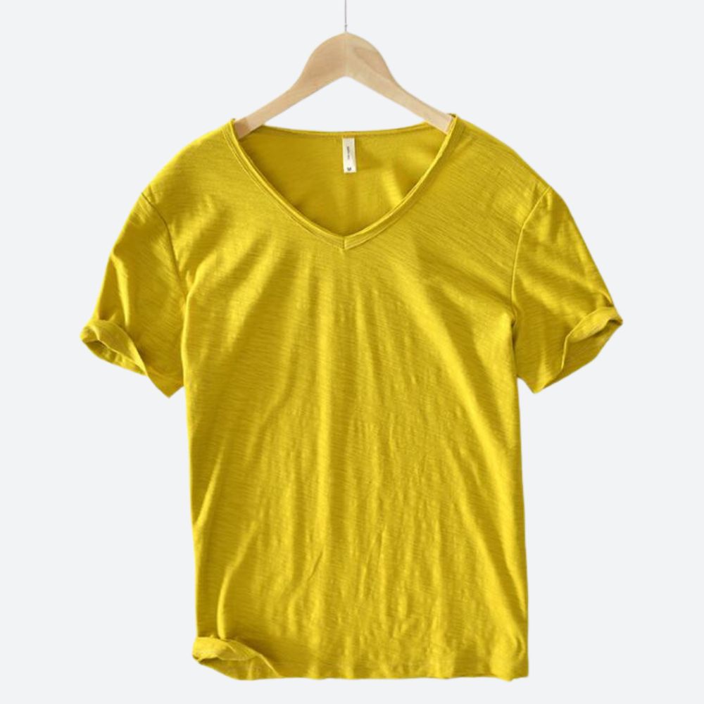 Lässiges V-Ausschnitt T-Shirt mit lockerer Passform für Damen