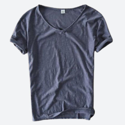 Lässiges Damen V-Ausschnitt T-Shirt – Leichtes Sommer Shirt mit lockerer Passform