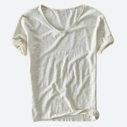 Lässiges V-Ausschnitt T-Shirt mit lockerer Passform für Damen