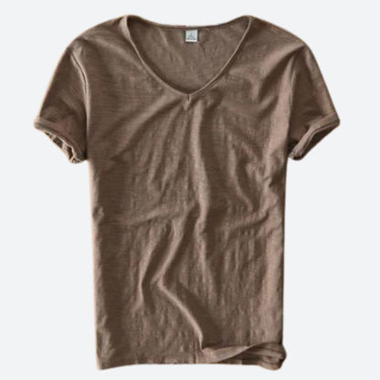 Lässiges Damen V-Ausschnitt T-Shirt – Leichtes Sommer Shirt mit lockerer Passform