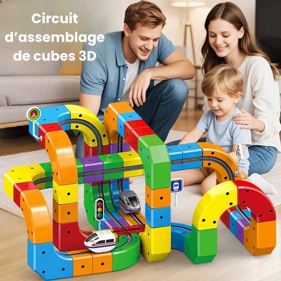 Tracivie - Selbstmontage Würfelbahn – Kreativ & Aktiv – DIY Zugspiel