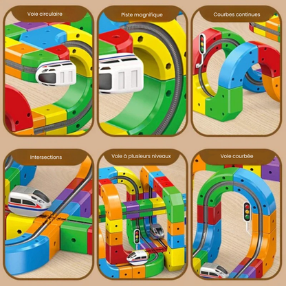 Tracivie - Selbstmontage Würfelbahn – Kreativ & Aktiv – DIY Zugspiel