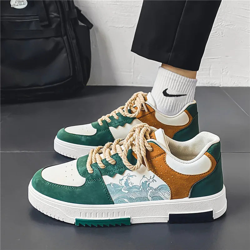 Stylische Sneaker mit Print-Design für Damen & Herren – Bequeme Streetwear Turnschuhe mit Trend-Look