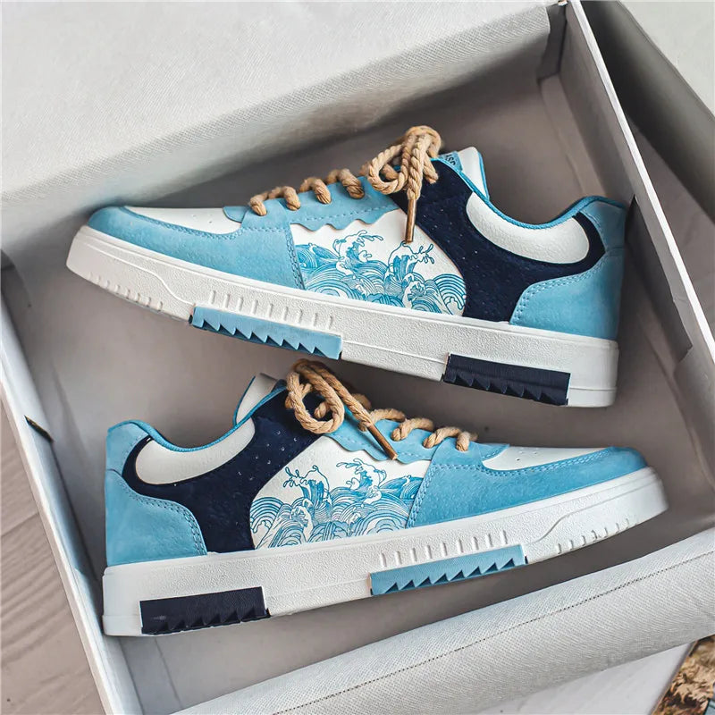 Stylische Sneaker mit Print-Design für Damen & Herren – Bequeme Streetwear Turnschuhe mit Trend-Look