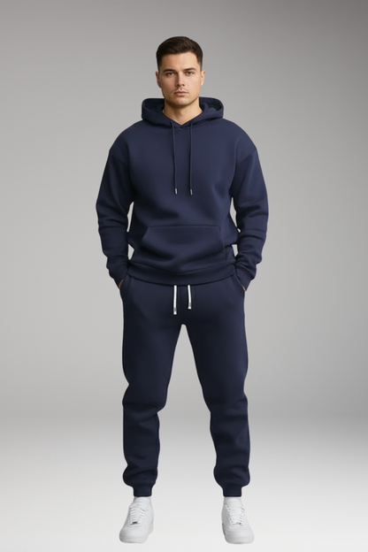 Virelian - Sportliches Natur-Jogginganzug-Set für Herren: Sweatshirt und Jogginghose