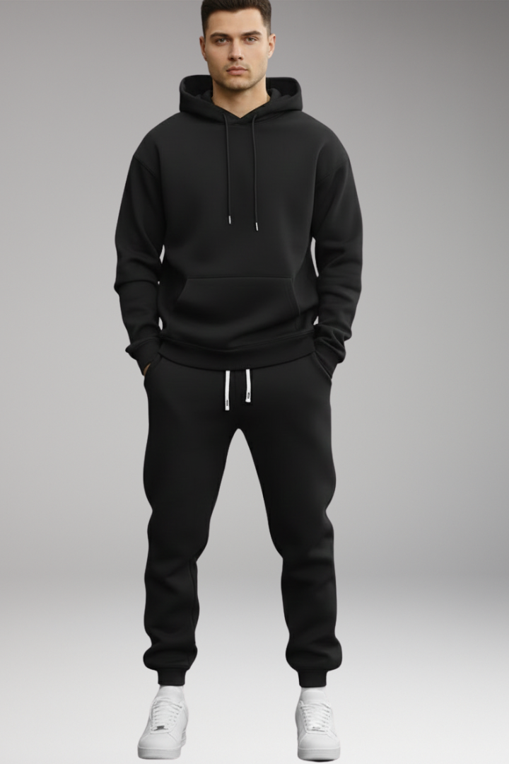 Virelian - Sportliches Natur-Jogginganzug-Set für Herren: Sweatshirt und Jogginghose