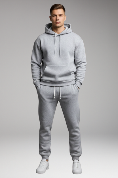 Virelian - Sportliches Natur-Jogginganzug-Set für Herren: Sweatshirt und Jogginghose