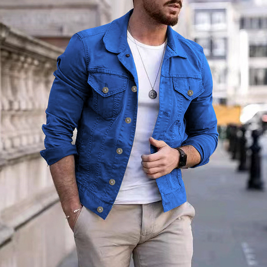 Moderne Herren Jeansjacke Slim Fit – Leicht, stilvoll & vielseitig kombinierbar für Alltag und Freizeit