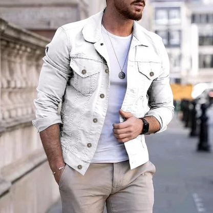 Moderne Herren Jeansjacke Slim Fit – Leicht, stilvoll & vielseitig kombinierbar für Alltag und Freizeit