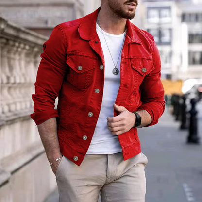 Moderne Herren Jeansjacke Slim Fit – Leicht, stilvoll & vielseitig kombinierbar für Alltag und Freizeit