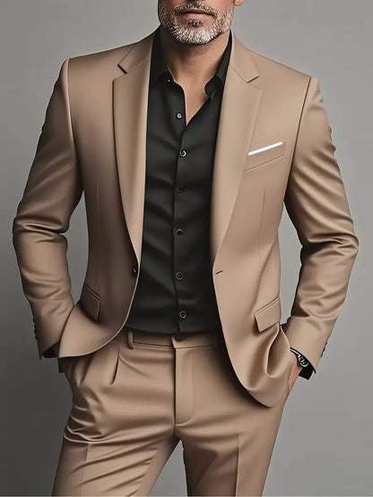 Eleganter Slim Fit Anzug mit Sakko & Hose – Moderner Business & Event Look für Herren