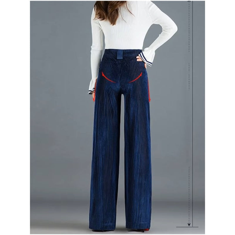 Évasia - Elegante, hoch taillierte, ausgestellte Samenhose für Frauen