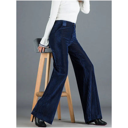 Évasia - Elegante, hoch taillierte, ausgestellte Samenhose für Frauen