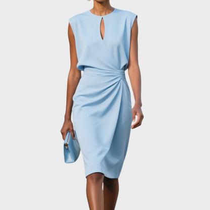 Elegantes Wickelkleid mit Raffdetail – Figurbetontes Midikleid für Damen