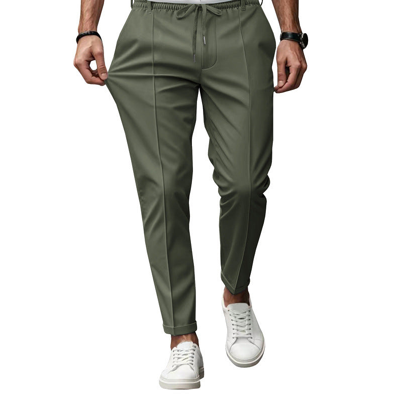 Elegante Stretch Hose mit Kordelzug für Herren – Moderne Freizeit & Business Casual Stoffhose