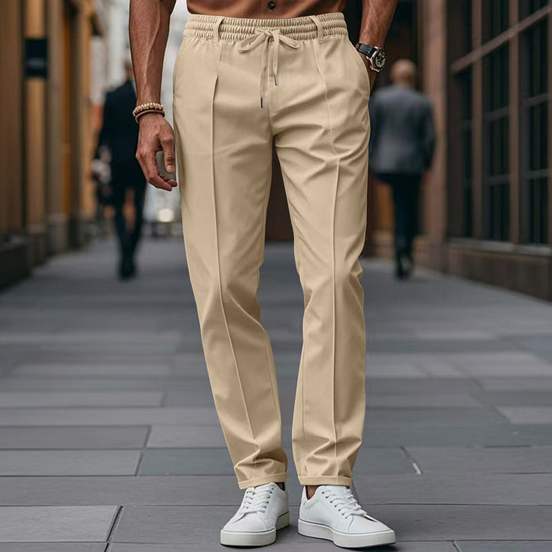 Elegante Stretch Hose mit Kordelzug für Herren – Moderne Freizeit & Business Casual Stoffhose