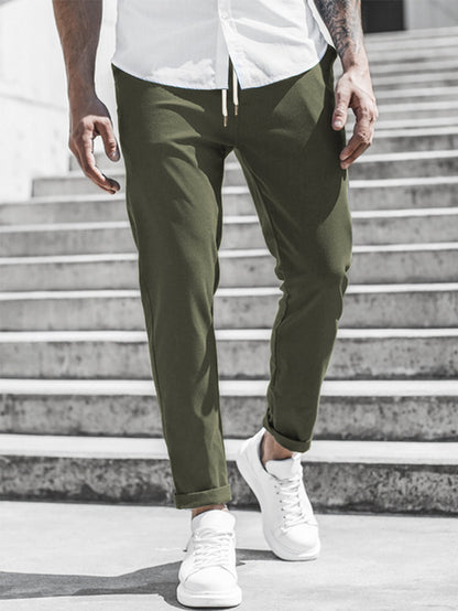 Elegante Slim Fit Stoffhose für Herren – Bequeme Freizeit & Business Hose