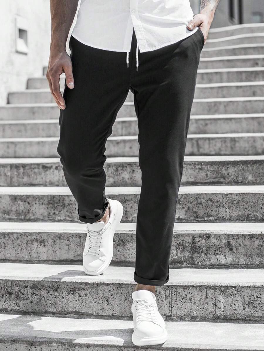 Elegante Slim Fit Stoffhose für Herren – Bequeme Freizeit & Business Hose