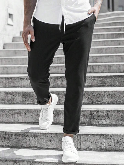 Elegante Slim Fit Stoffhose für Herren – Bequeme Freizeit & Business Hose