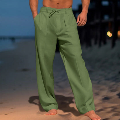 Leichte Leinenhose mit Kordelzug für Herren – Luftige Sommerhose für Strand & Freizeit