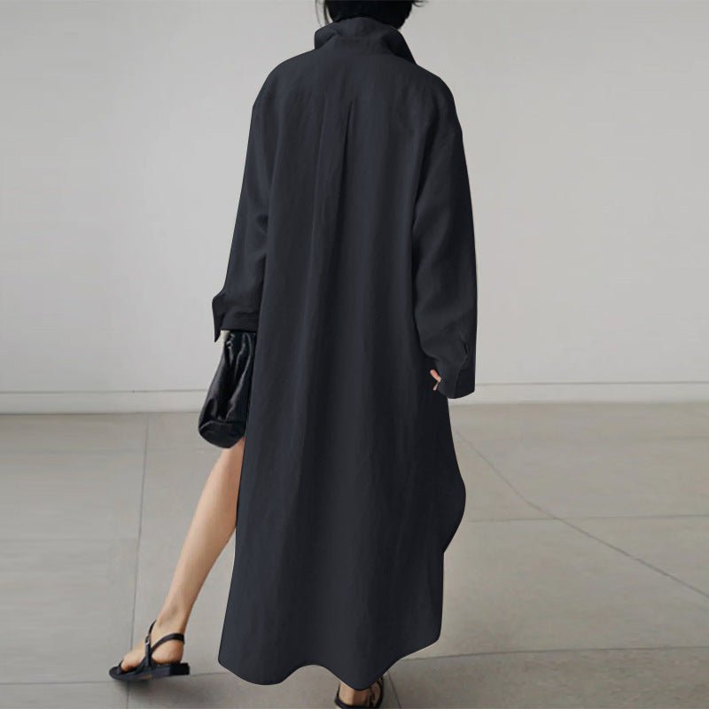 Louna - Oversize Leinenhemdkleid | Müheloser Stil | Leicht und Atmungsaktiv | Lässiges Outfit