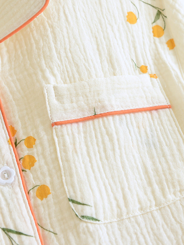 Rosélis - Elegantes Baumwoll-Pyjama-Set für Frauen mit Kurzarmbluse und elastischem Shorts