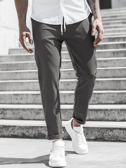 Elegante Slim Fit Stoffhose für Herren – Bequeme Freizeit & Business Hose
