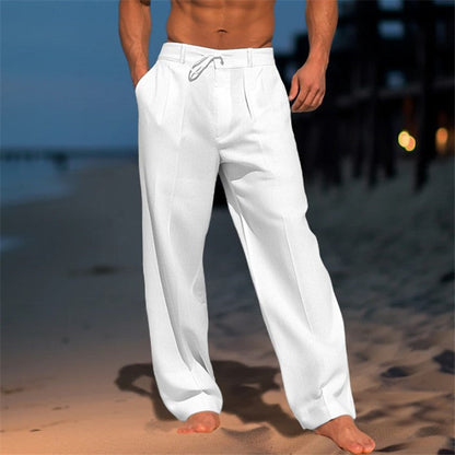 Leichte Leinenhose mit Kordelzug für Herren – Luftige Sommerhose für Strand & Freizeit