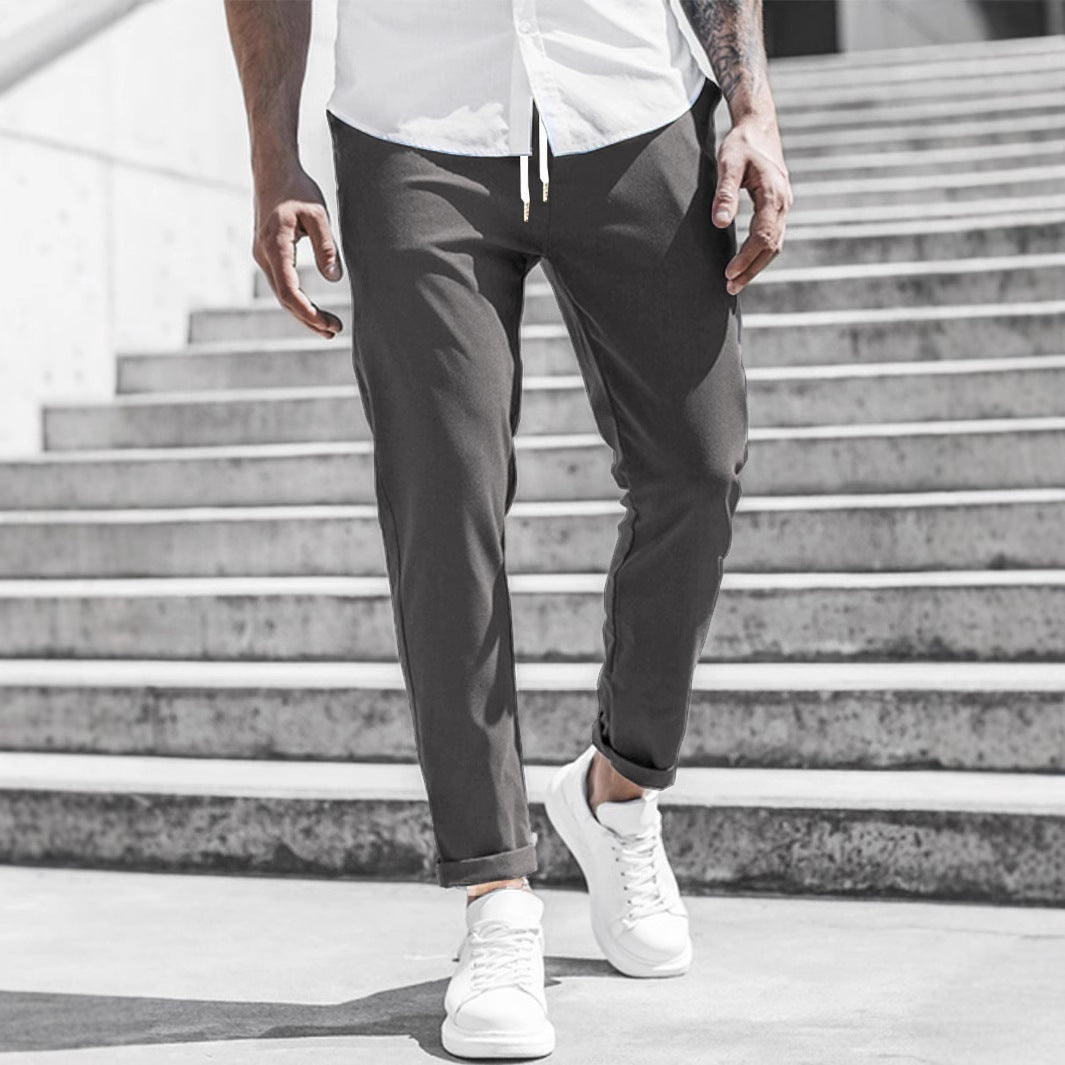 Elegante Slim Fit Stoffhose für Herren – Bequeme Freizeit & Business Hose
