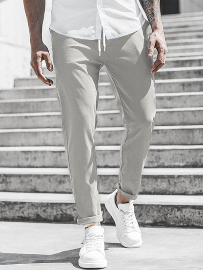 Elegante Slim Fit Stoffhose für Herren – Bequeme Freizeit & Business Hose