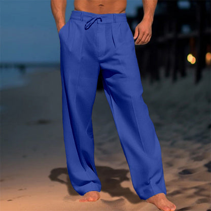 Leichte Leinenhose mit Kordelzug für Herren – Luftige Sommerhose für Strand & Freizeit