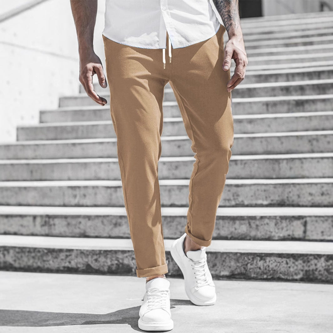 Elegante Slim Fit Stoffhose für Herren – Bequeme Freizeit & Business Hose