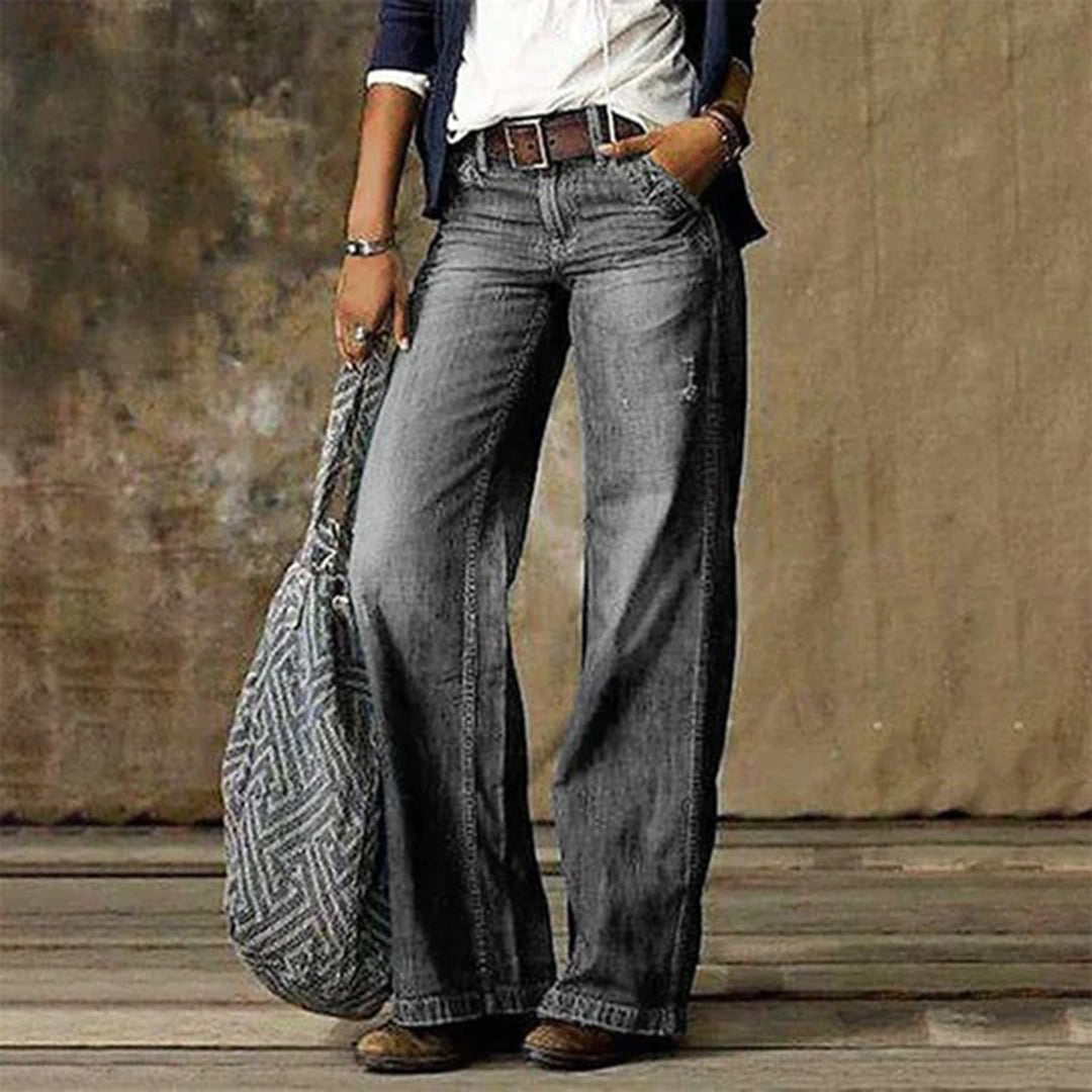 Lässige Wide-Leg Jeans mit High Waist – Bequeme Denim Hose für Damen im Alltag