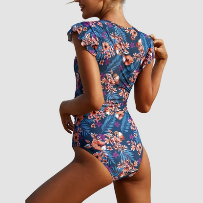 Sportlicher Damen Badeanzug mit Reißverschluss – Figurformend & bequem für Strand & Pool